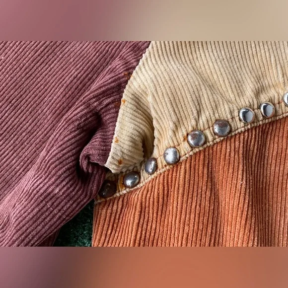 VTG 70’s Dotti Didit Corduroy Silver Studded Pearl Snap Jacket Women’s SZ Small - Picture 7 of 10